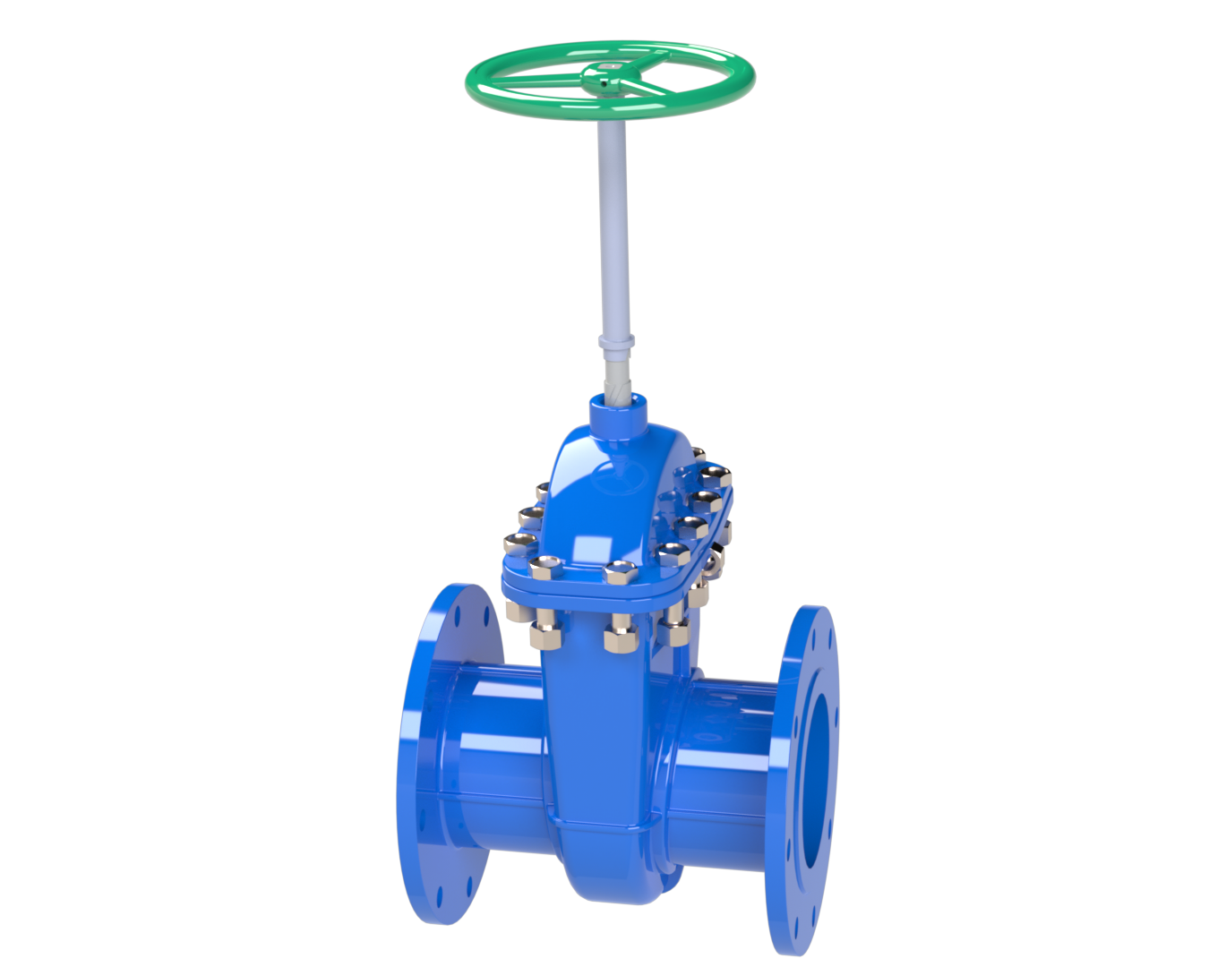 Flanged gate valve